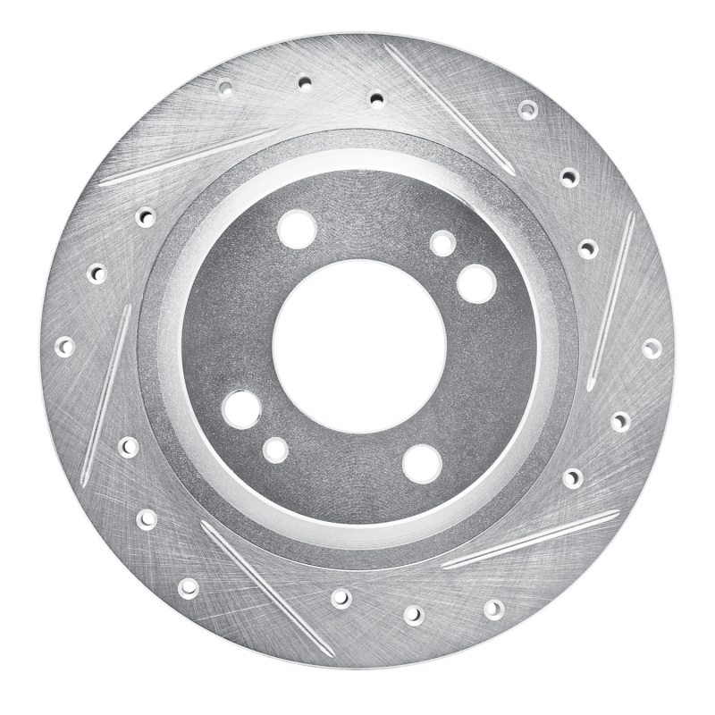 DFC 16-25 Dodge Attitude (Mexico) Front Right Drilled & Slotted Silver Brake Rotor
