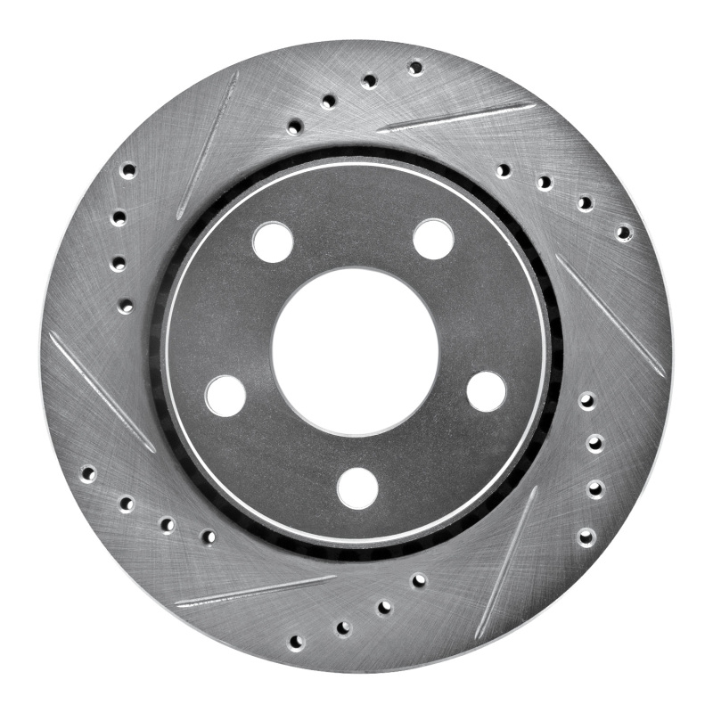 DFC 85-91 Audi 200 Quattro Rear Left Drilled & Slotted Silver Brake Rotor