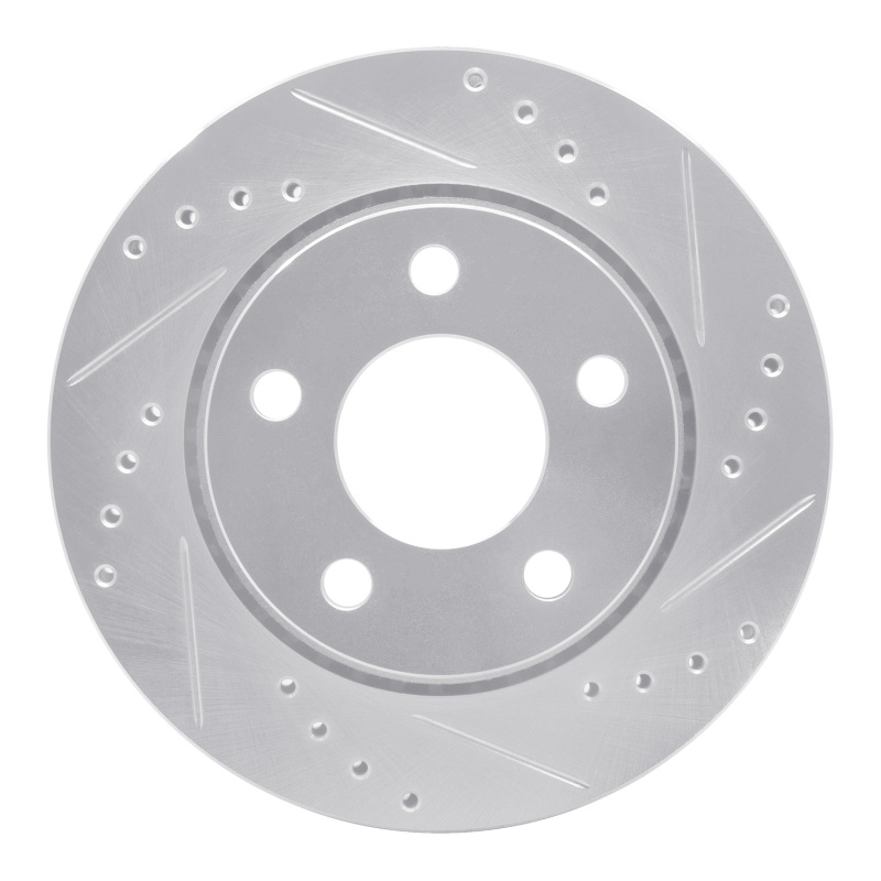 DFC 85-91 Audi 5000CS Turbo Quattro Rear Right Drilled & Slotted Silver Brake Rotor