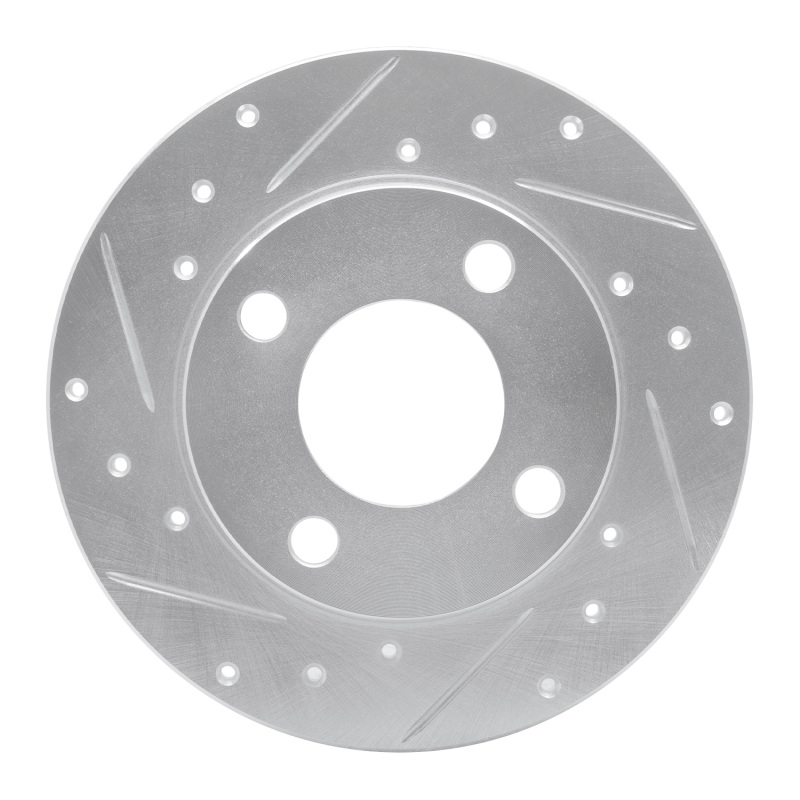 DFC 84-95 Audi 90 Quattro Rear Left Drilled & Slotted Silver Brake Rotor