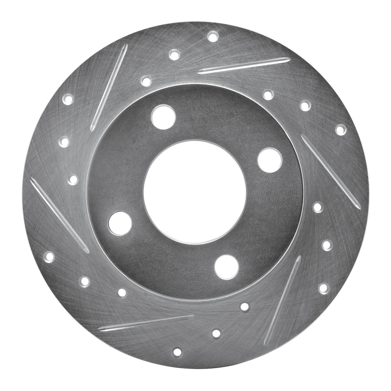 DFC 82-98 Audi 80 Rear Left Drilled & Slotted Silver Brake Rotor