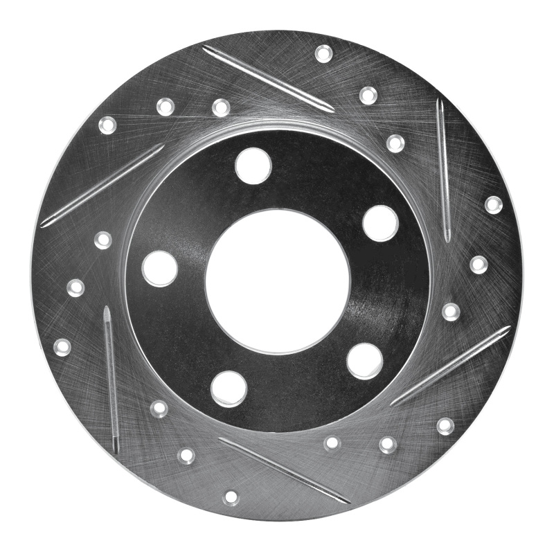 DFC 85-00 Audi A8 Rear Right Drilled & Slotted Silver Brake Rotor