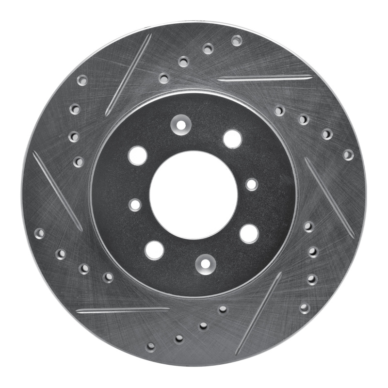 DFC 90-91 Audi 90 Quattro Front Left Drilled & Slotted Silver Brake Rotor
