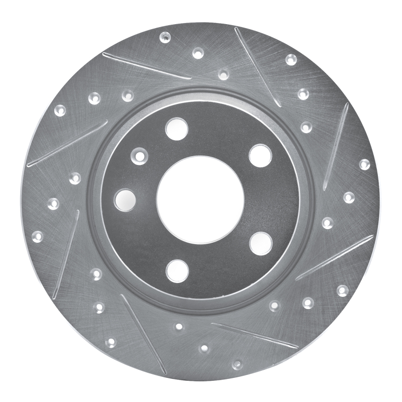 DFC 08-15 Audi TT Quattro Rear Right Drilled & Slotted Silver Brake Rotor