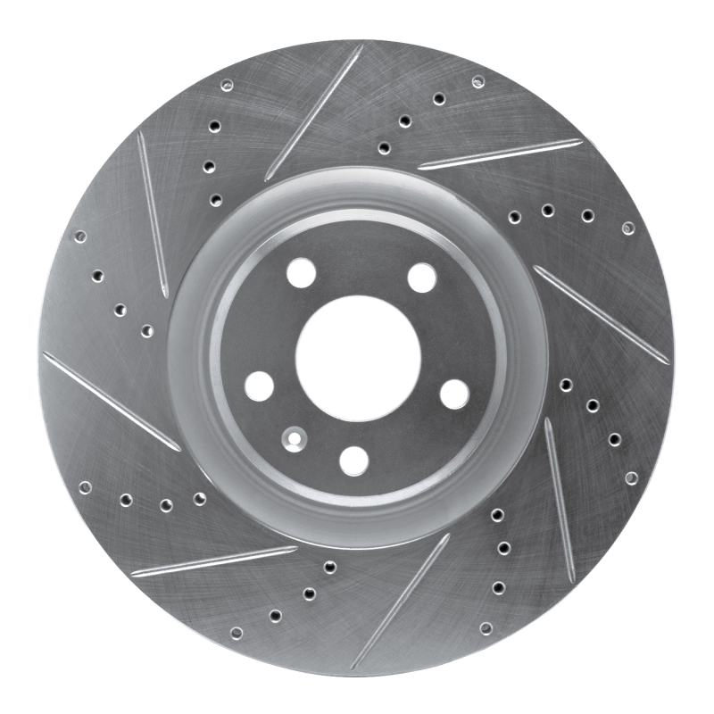 DFC 12-18 Audi A6 (USA/Canada) Front Left Drilled & Slotted Silver Brake Rotor