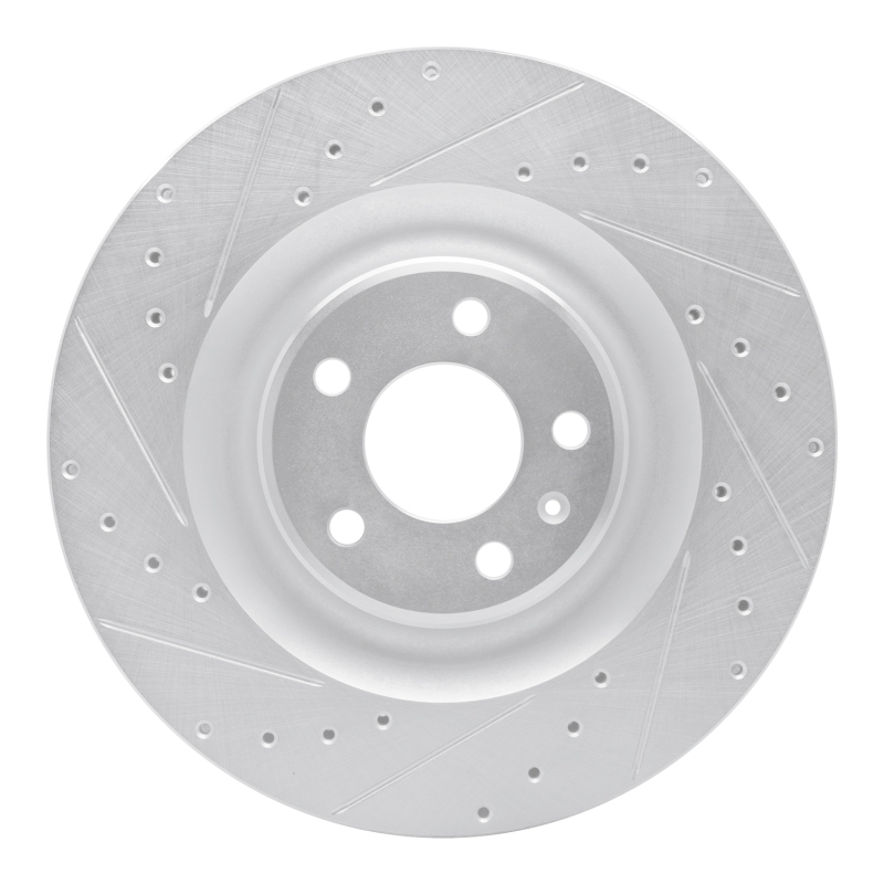 DFC 17-25 Audi Q8 Rear Left Drilled & Slotted Silver Brake Rotor