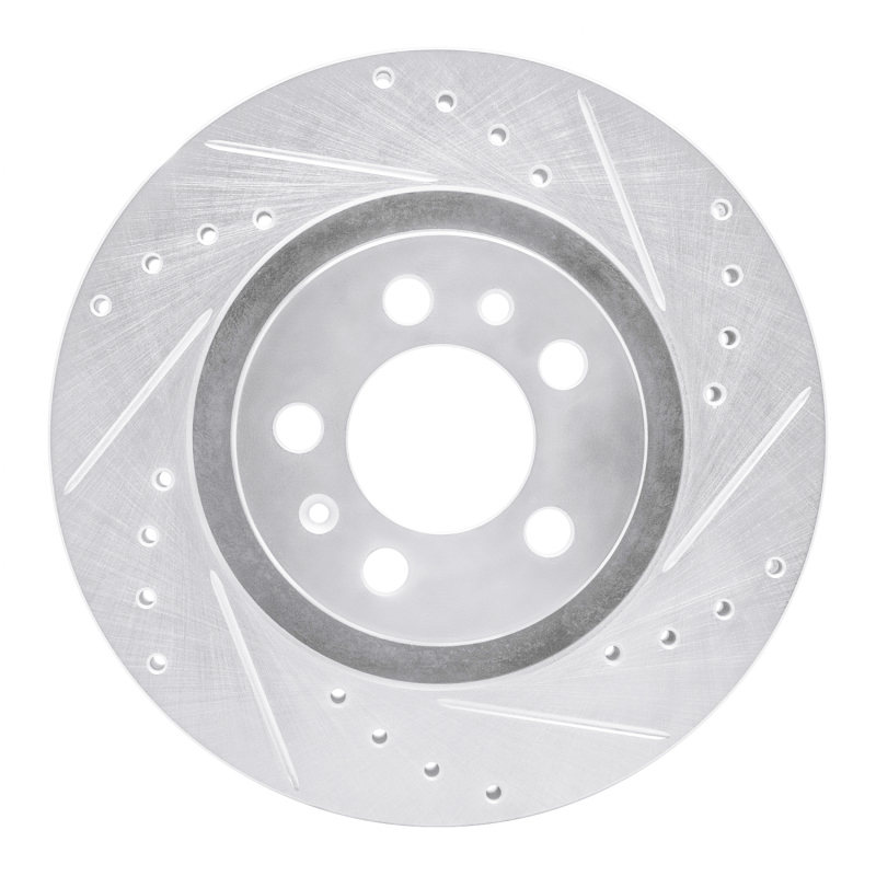 DFC 98-15 Volkswagen Jetta Wagon/Jetta Sedan Front Right Drilled & Slotted Silver Brake Rotor