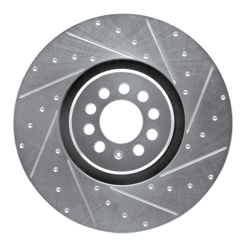 DFC 04-06 Audi TT Quattro Right Front Drilled & Slotted Silver Brake Rotor