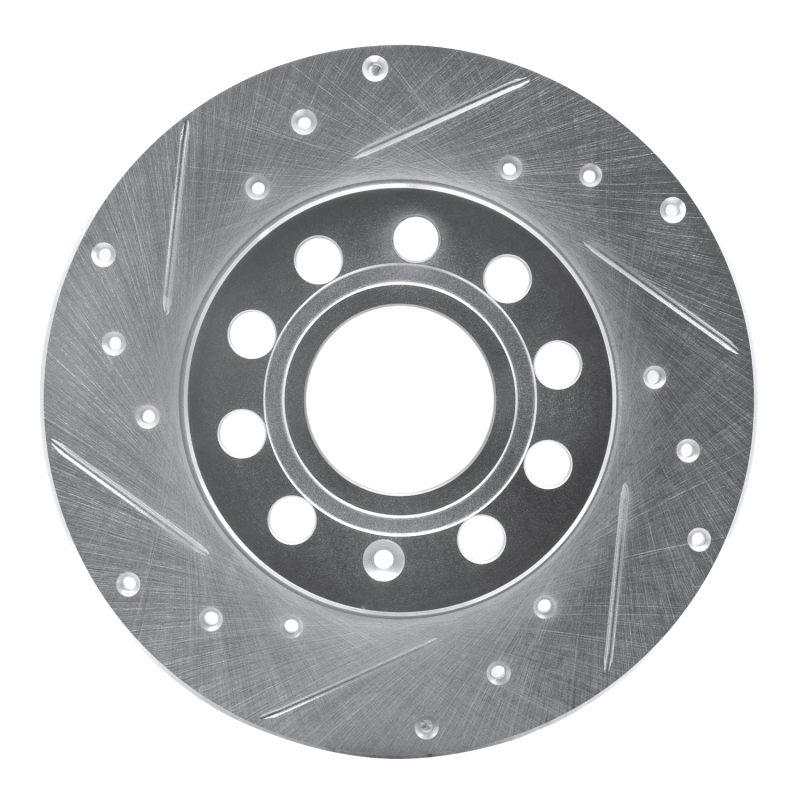 DFC 05-13 Audi A3 Rear Left Drilled & Slotted Silver Brake Rotor