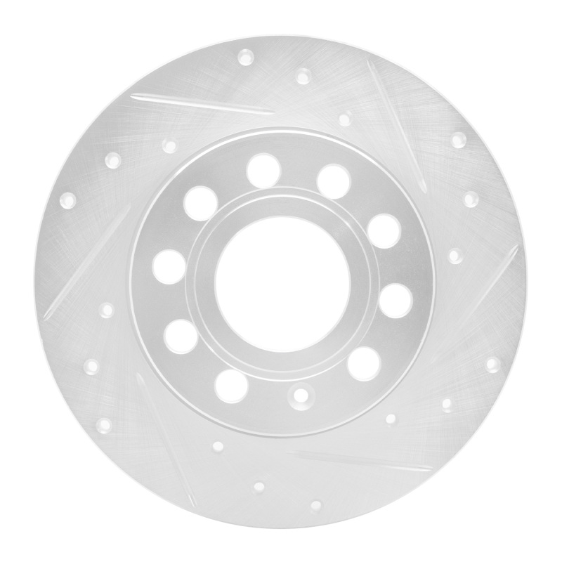 DFC 05-13 Audi A3 Rear Right Drilled & Slotted Silver Brake Rotor