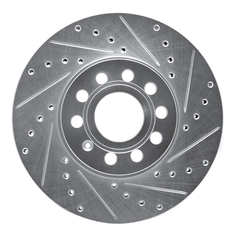 DFC 05-25 Audi A3 (Mexico) Front Right Drilled & Slotted Silver Brake Rotor