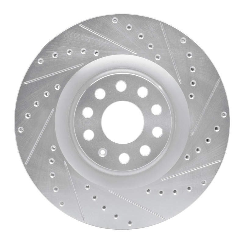 DFC 06-13 Audi S3 (Mexico) Front Right Drilled & Slotted Silver Brake Rotor