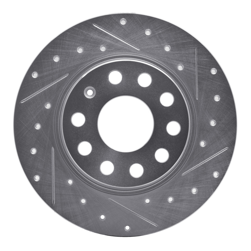 DFC 05-25 Audi A3 Quattro Rear Right Drilled & Slotted Silver Brake Rotor