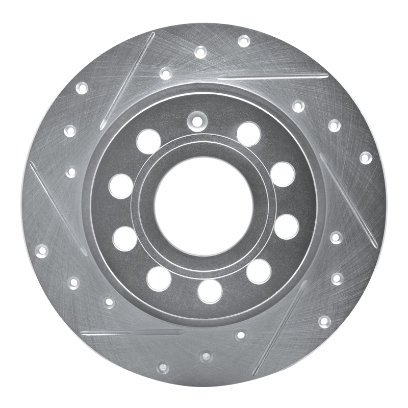 DFC 10-19 Audi A3 Rear Left Drilled & Slotted Silver Brake Rotor