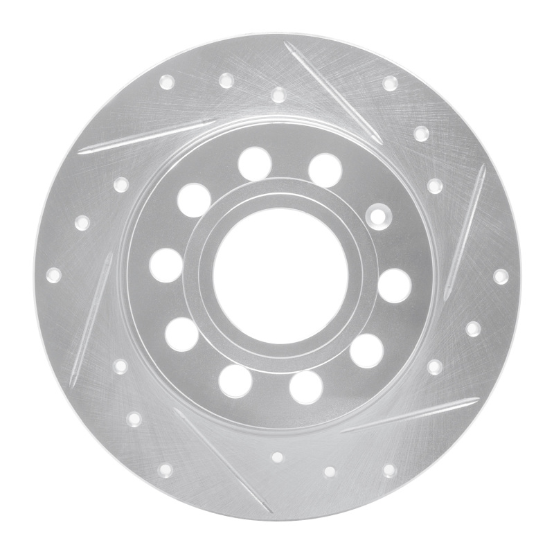 DFC 10-19 Audi A3 Rear Right Drilled & Slotted Silver Brake Rotor