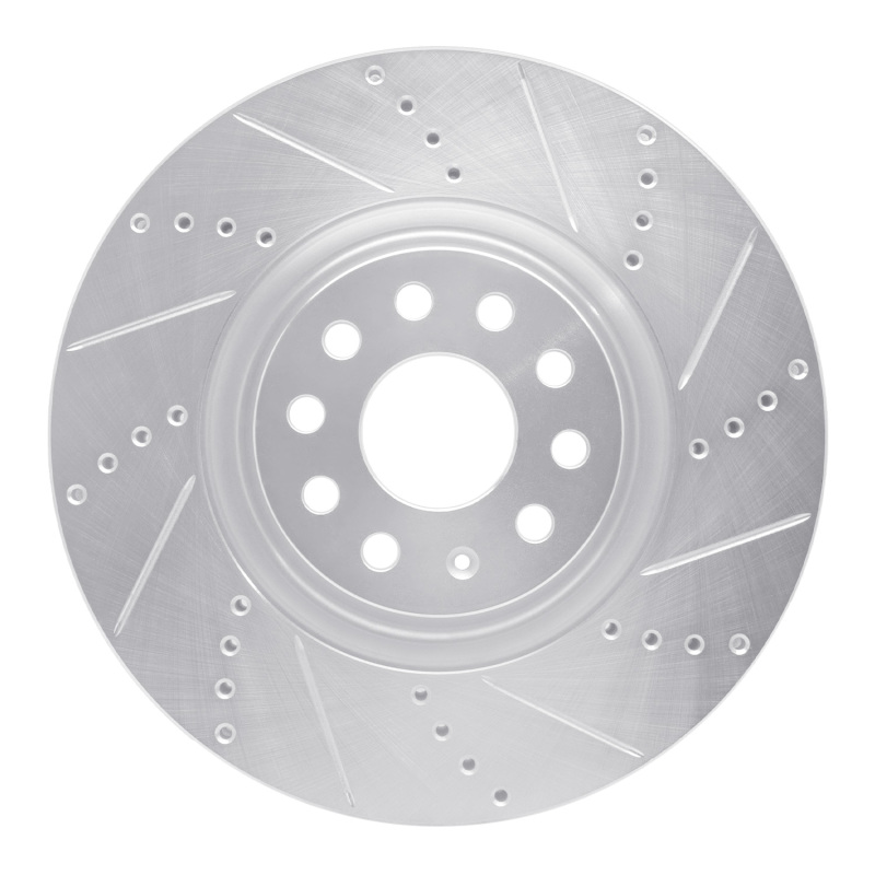 DFC 12-25 Audi S3 (USA/Canada) Front Right Drilled & Slotted Silver Brake Rotor