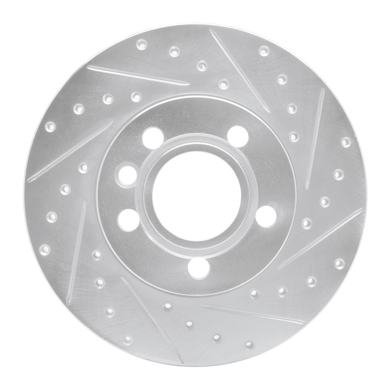 DFC 96-00 Volkswagen EuroVan Front Right Drilled & Slotted Silver Brake Rotor