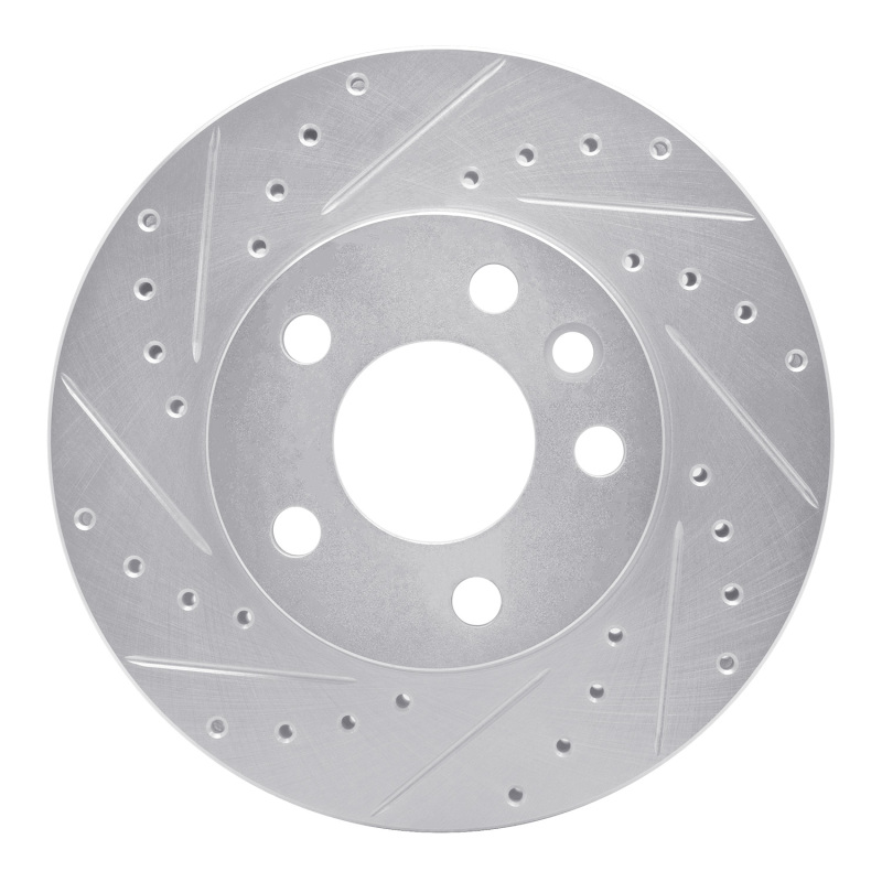 DFC 96-00 Volkswagen EuroVan Front Left Drilled & Slotted Silver Brake Rotor
