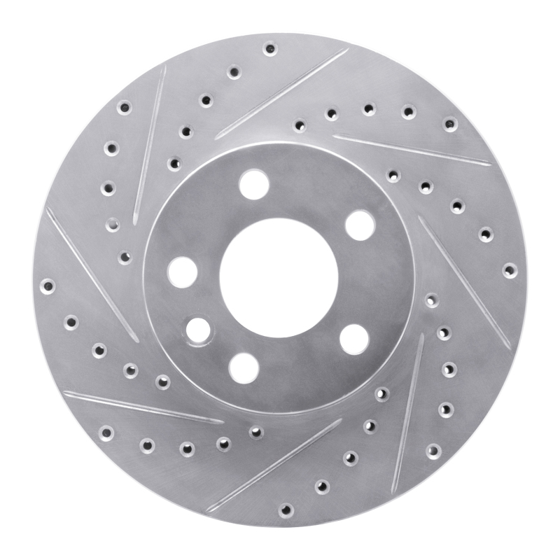 DFC 01-03 Volkswagen EuroVan Front Left Drilled & Slotted Silver Brake Rotor