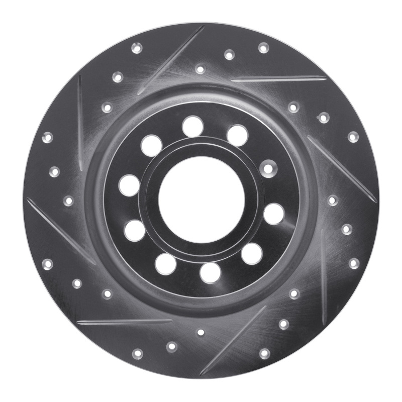 DFC 05-18 Audi Q3 (Mexico) Rear Left Drilled & Slotted Silver Brake Rotor