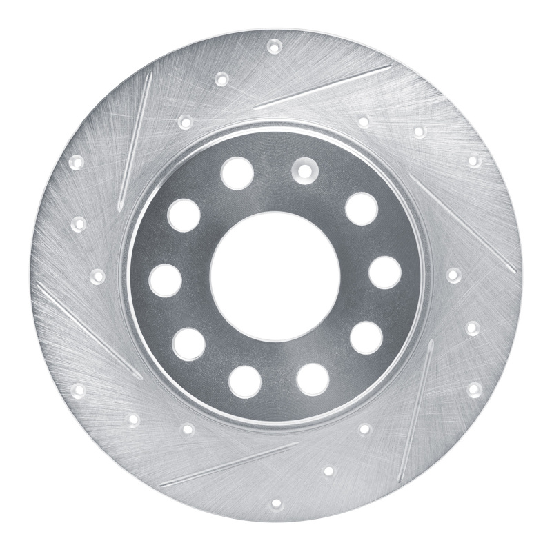 DFC 17-25 Audi Q2 (Mexico) Rear Left Drilled & Slotted Silver Brake Rotor
