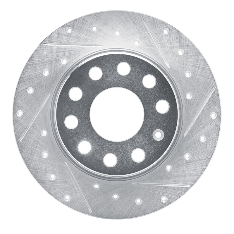 DFC 17-25 Audi Q2 (Mexico) Rear Right Drilled & Slotted Silver Brake Rotor