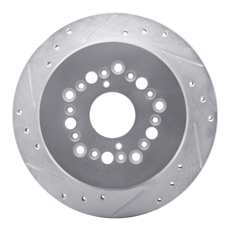 DFC 90-92 Lexus LS400 Rear Left Drilled & Slotted Silver Brake Rotor