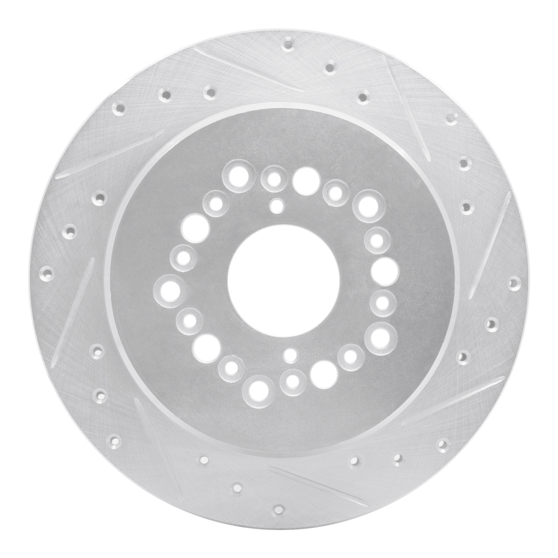 DFC 92-00 Lexus LS400 Rear Right Drilled & Slotted Silver Brake Rotor