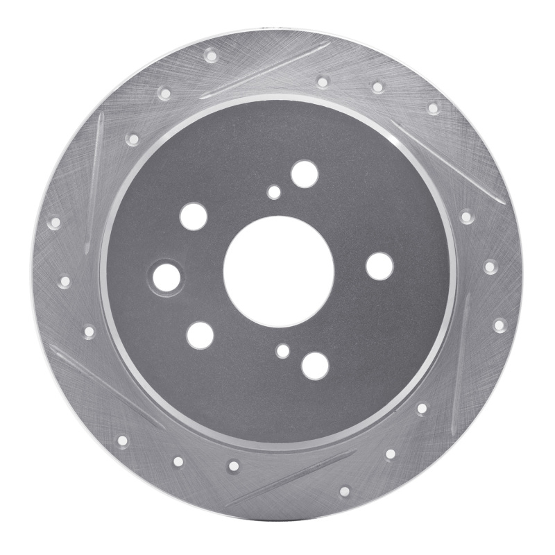 DFC 06-15 Lexus IS250 Rear Left Drilled & Slotted Silver Brake Rotor