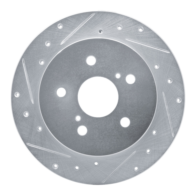 DFC 15-25 Lexus ES350 Rear Left Drilled & Slotted Silver Brake Rotor