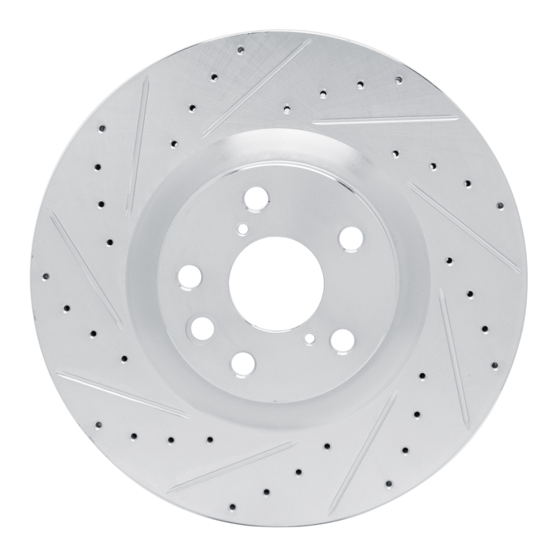 DFC 11-25 Lexus GS300 Left Front Drilled & Slotted Silver Brake Rotor