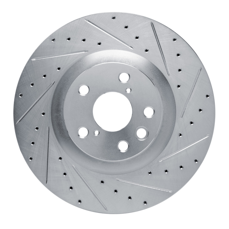 DFC 11-25 Lexus IS300 Right Front Drilled & Slotted Silver Brake Rotor