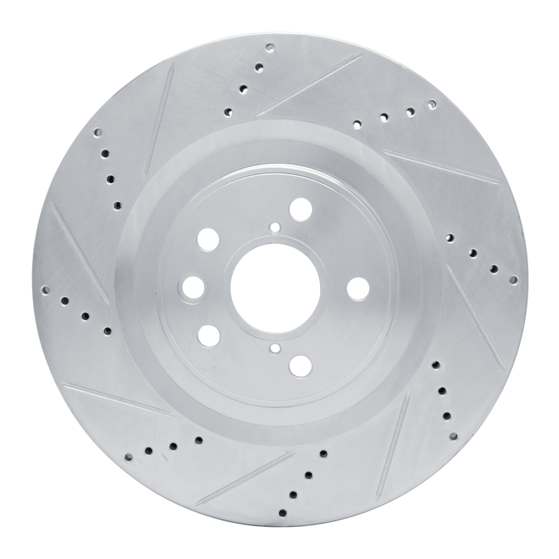 DFC 13-25 Lexus RC200T Left Front Drilled & Slotted Silver Brake Rotor