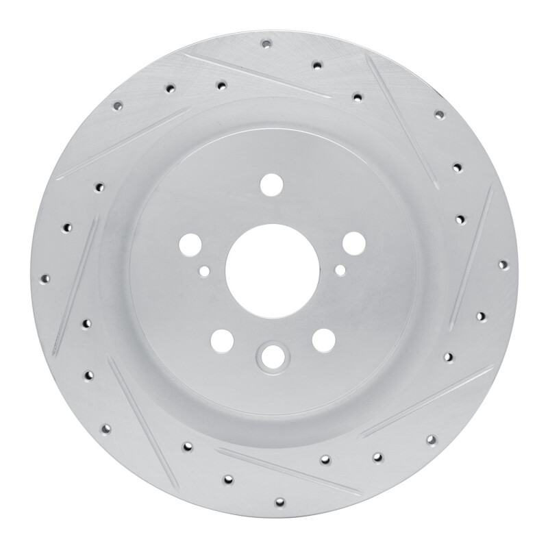 DFC 20-25 Lexus RX450h+ Rear Right Drilled & Slotted Silver Brake Rotor