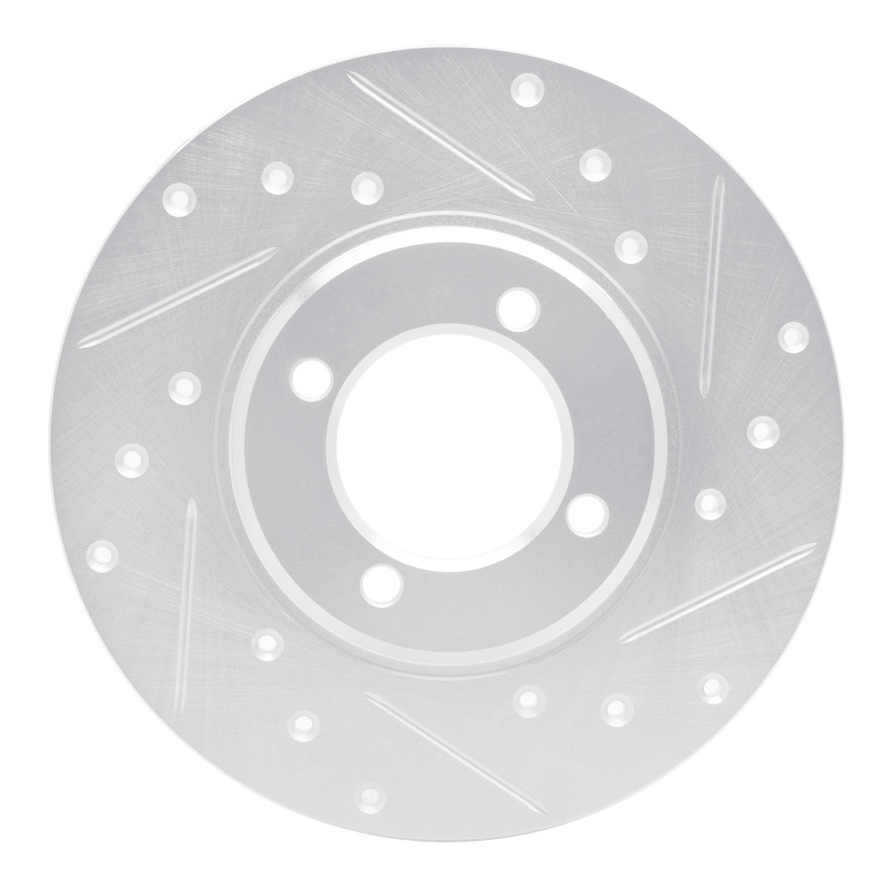 DFC 70-79 Toyota Carina Front Right Drilled & Slotted Silver Brake Rotor
