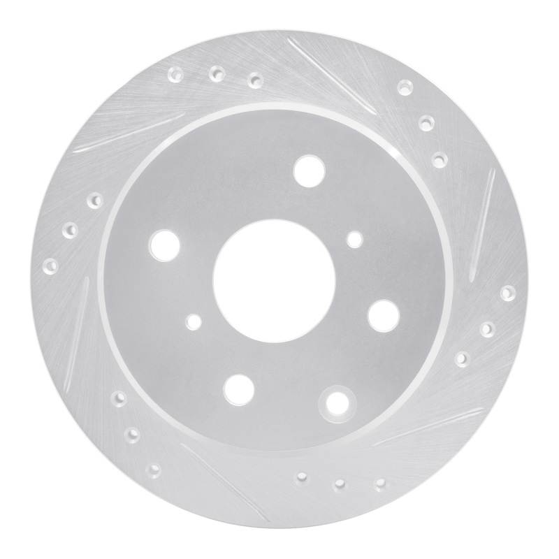 DFC 82-85 Toyota Celica Rear Right Drilled & Slotted Silver Brake Rotor