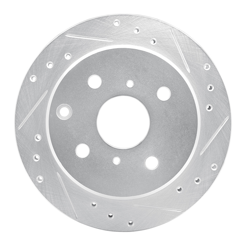 DFC 84-88 Toyota Cressida Rear Right Drilled & Slotted Silver Brake Rotor