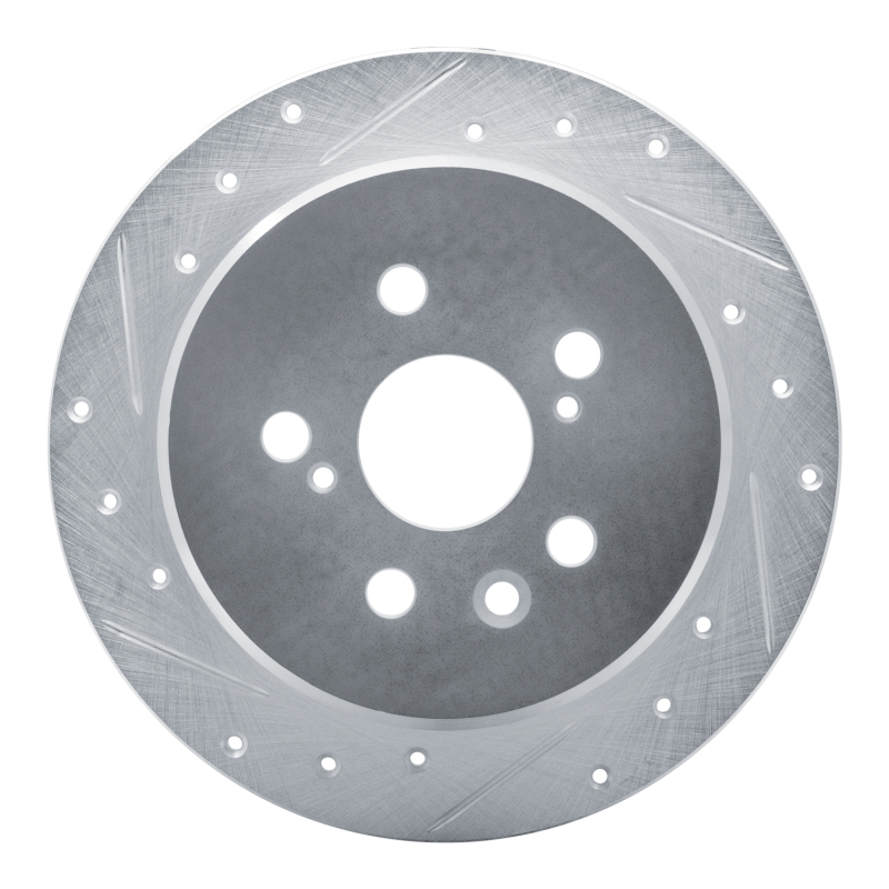 DFC 86-93 Lexus ES250 Rear Left Drilled & Slotted Silver Brake Rotor