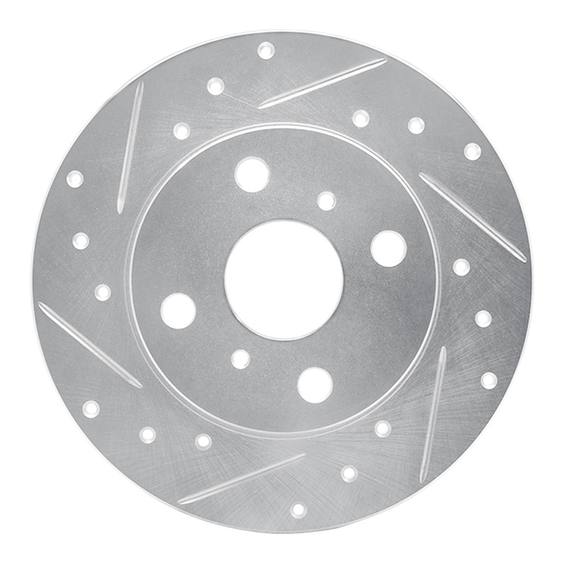 DFC 85-86 Toyota MR2 Rear Left Drilled & Slotted Silver Brake Rotor