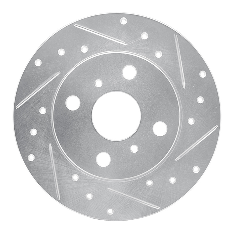 DFC 85-86 Toyota MR2 Rear Right Drilled & Slotted Silver Brake Rotor