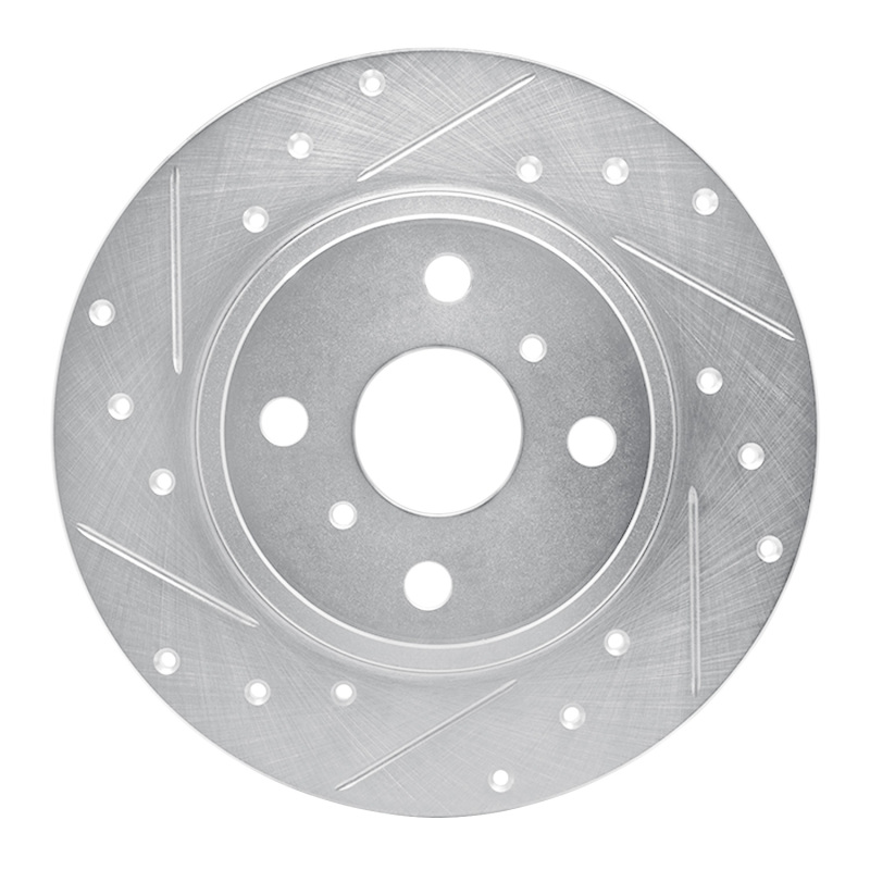 DFC 87-89 Toyota MR2 Rear Left Drilled & Slotted Silver Brake Rotor