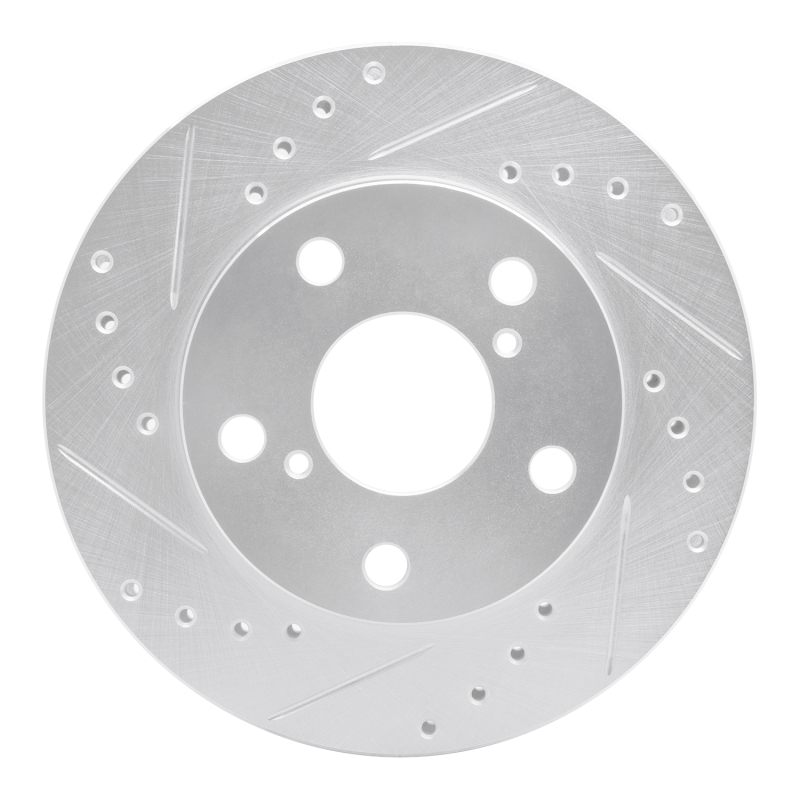 DFC 91-95 Toyota MR2 Front Left Drilled & Slotted Silver Brake Rotor