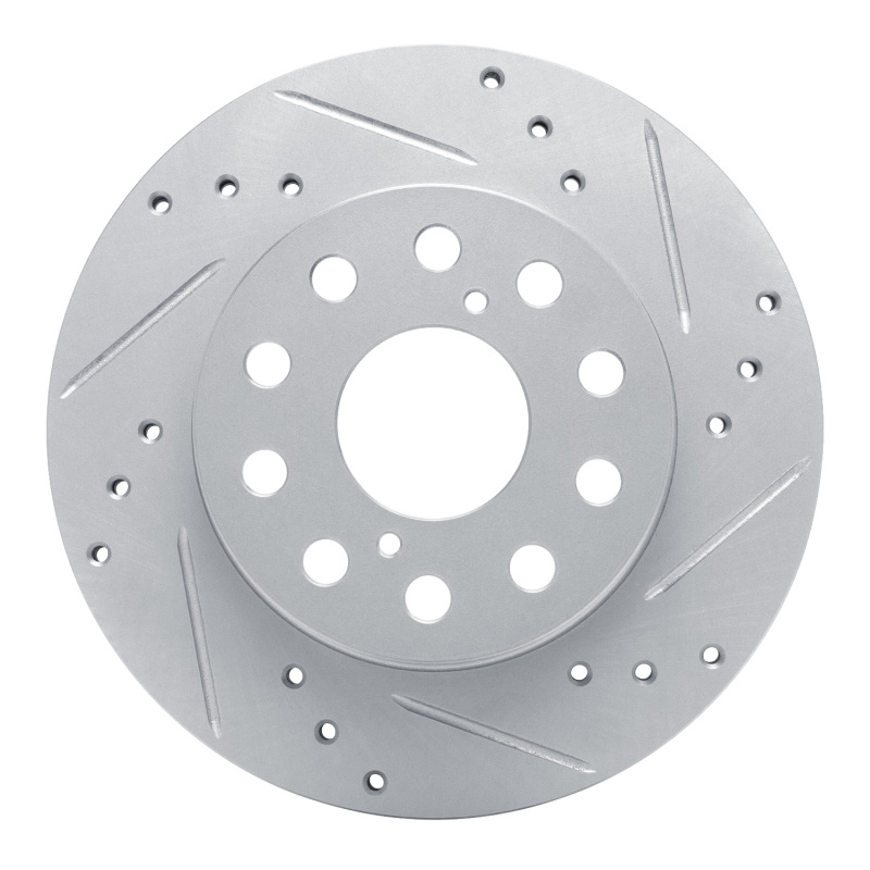 DFC 91-95 Toyota MR2 Rear Right Drilled & Slotted Silver Brake Rotor