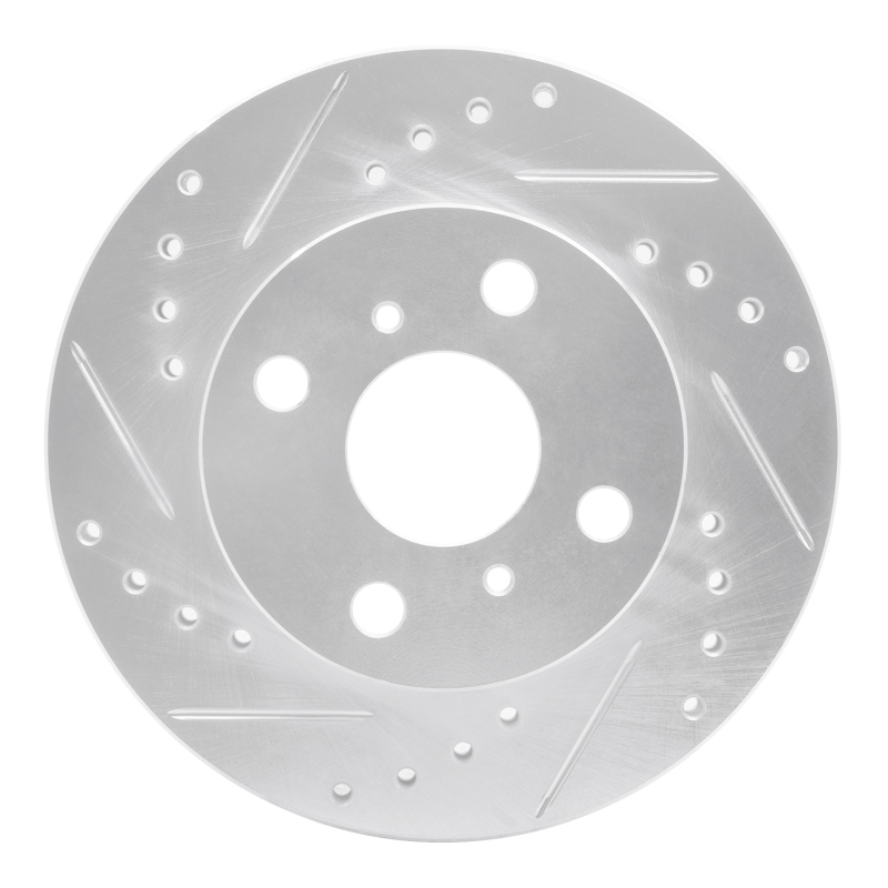DFC 91-99 Toyota Tercel Front Left Drilled & Slotted Silver Brake Rotor