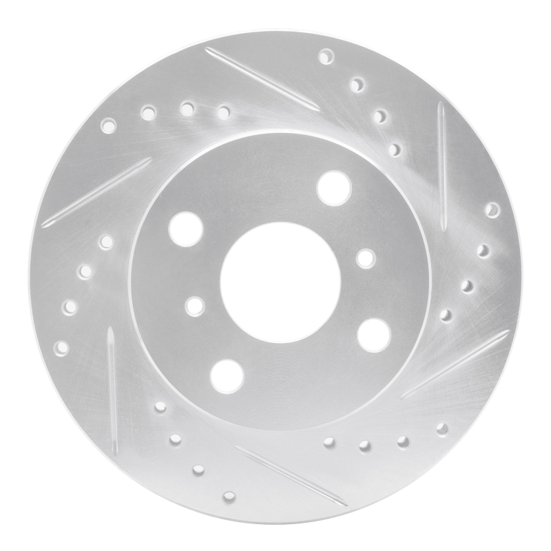 DFC 91-99 Toyota Tercel Front Right Drilled & Slotted Silver Brake Rotor