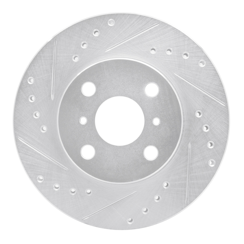 DFC 92-95 Toyota Paseo Front Left Drilled & Slotted Silver Brake Rotor