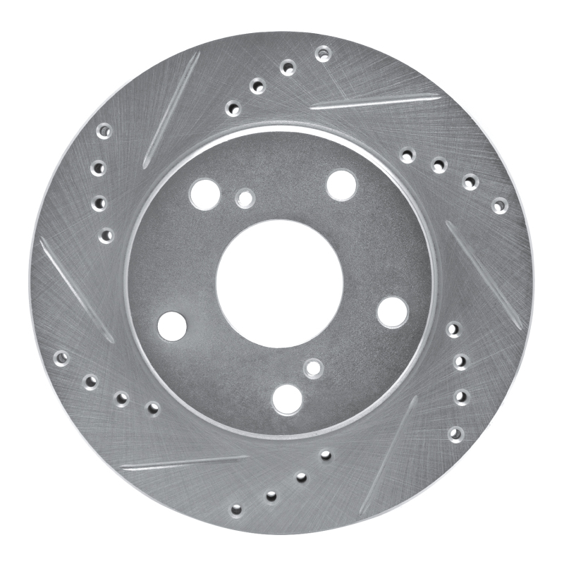 DFC 92-01 Toyota Camry Front Left Drilled & Slotted Silver Brake Rotor