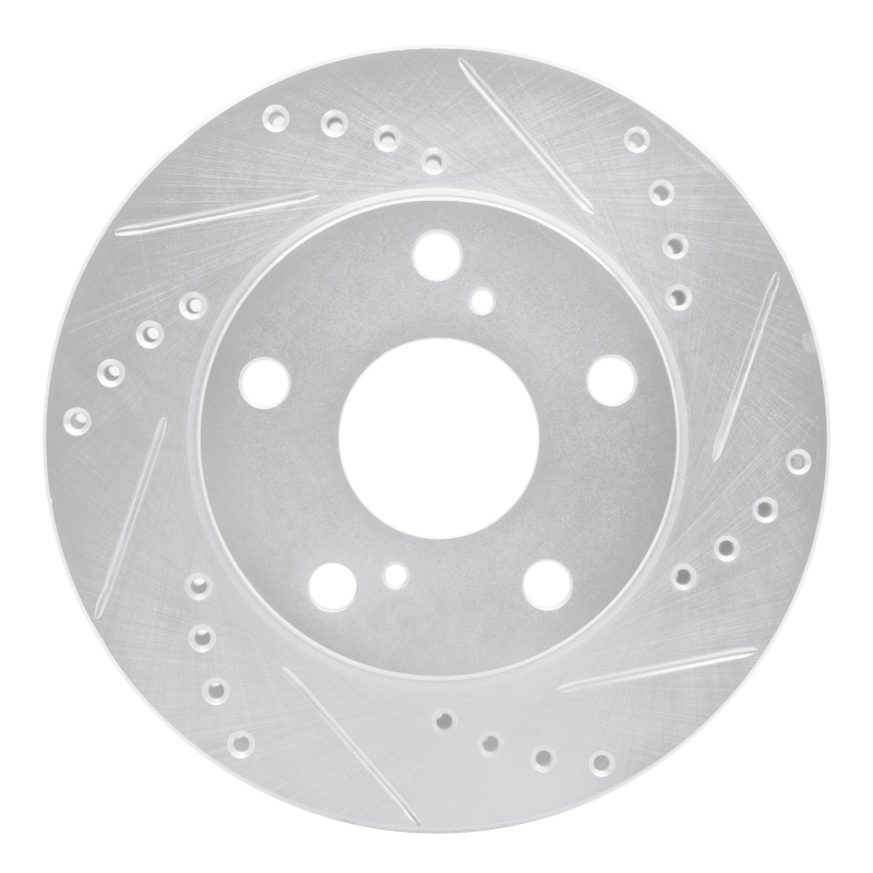 DFC 92-01 Toyota Camry Front Right Drilled & Slotted Silver Brake Rotor