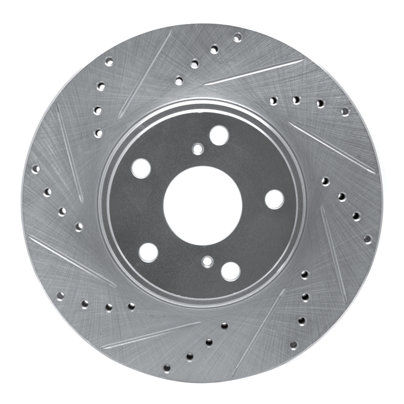 DFC 99-07 Lexus ES330 Front Left Drilled & Slotted Silver Brake Rotor