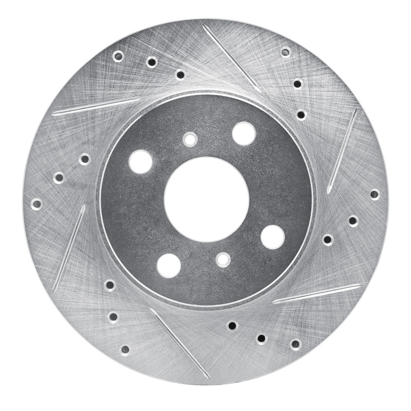 DFC 93-02 Chevrolet Prizm Front Right Drilled & Slotted Silver Brake Rotor
